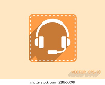 Flat icon of support