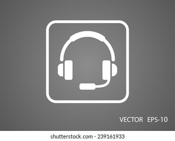 Flat icon of support