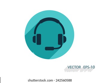Flat icon of support