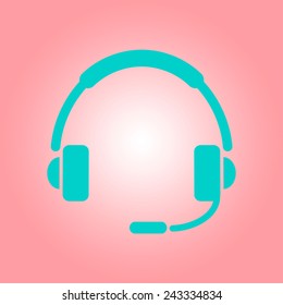 Flat icon of support