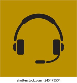 Flat icon of support