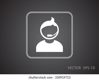 Icono plano de asistencia