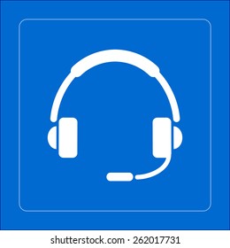 Flat icon of support