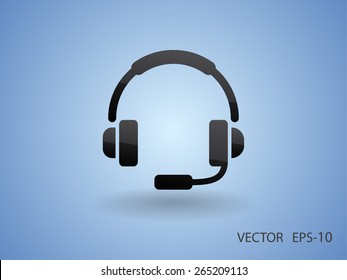 Flat icon of support