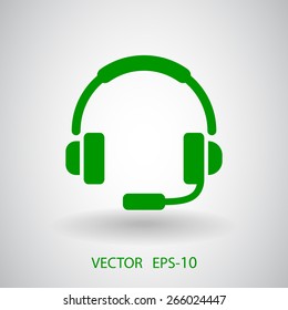 Flat icon of support