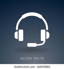 Flat icon of support
