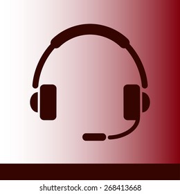 Flat icon of support