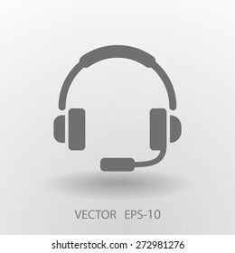 Flat icon of support