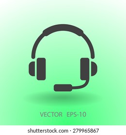 Flat icon of support