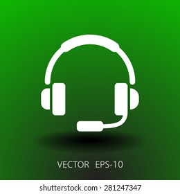 Flat icon of support