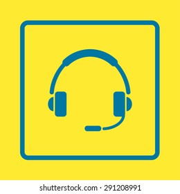 Flat icon of support