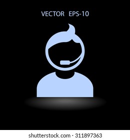 Icono plano de asistencia