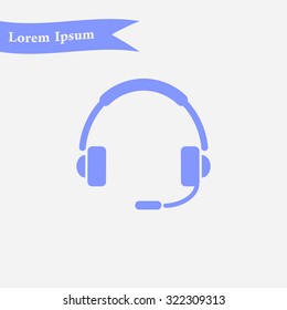 Flat icon of support