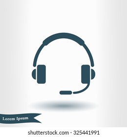 Flat icon of support