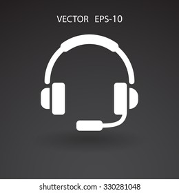 Flat icon of support