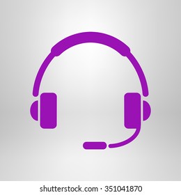 Flat icon of support