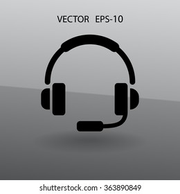 Flat icon of support