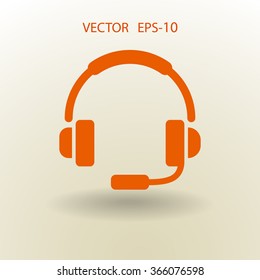Flat icon of support