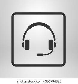 Flat icon of support