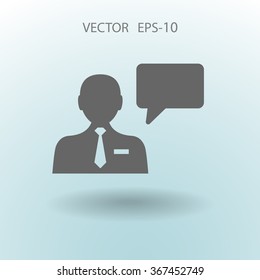 Icono plano de asistencia