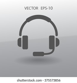 Flat icon of support