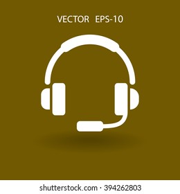 Flat icon of support
