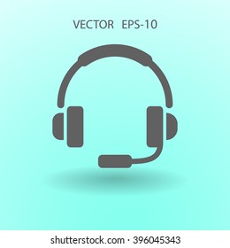 Flat icon of support