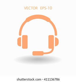 Flat icon of support