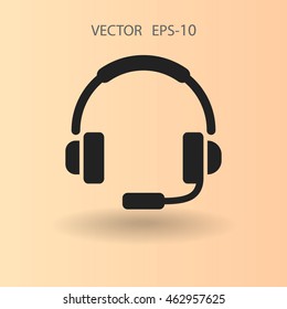 Flat icon of support
