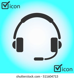 Flat icon of support