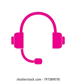 Flat icon of support. Sign the call center. Contact technical symbol. Call and we will reply to you.
