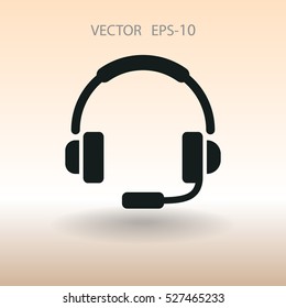 Flat icon of support. vector illustration
