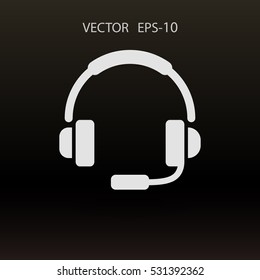 Flat icon of support. vector illustration