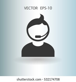 Flat icon of support. vector illustration