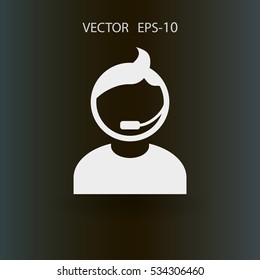 Flat icon of support. vector illustration