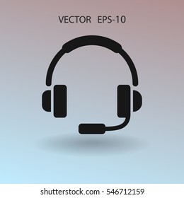 Flat icon of support. vector illustration