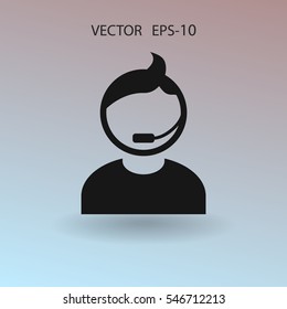 Flat icon of support. vector illustration