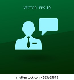 Flat icon of support. vector illustration
