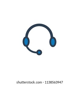Flat icon of support,Sign the call center. Contact technical symbol. Call and we will reply to you.