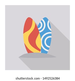  Flat icon for surf