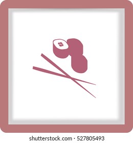 Flaches Symbol. Sushi-Rollen.