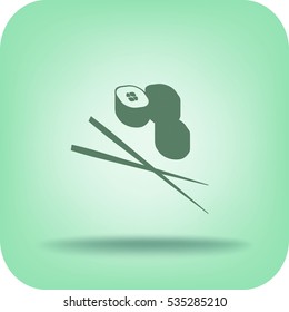 Flat icon. Sushi rolls.
