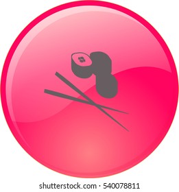 Flaches Symbol. Sushi-Rollen.