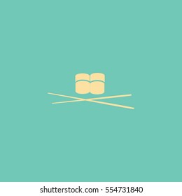 Flaches Symbol. Sushi-Rollen.