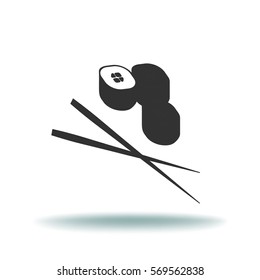 Flat icon. Sushi rolls.