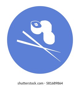 Flaches Symbol. Sushi-Rollen.