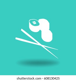 Flat icon. Sushi rolls.