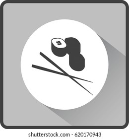 Flaches Symbol. Sushi-Rollen.