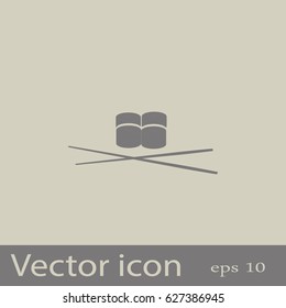 Flat icon. Sushi rolls.