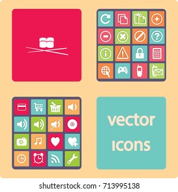 Flat icon. Sushi rolls.